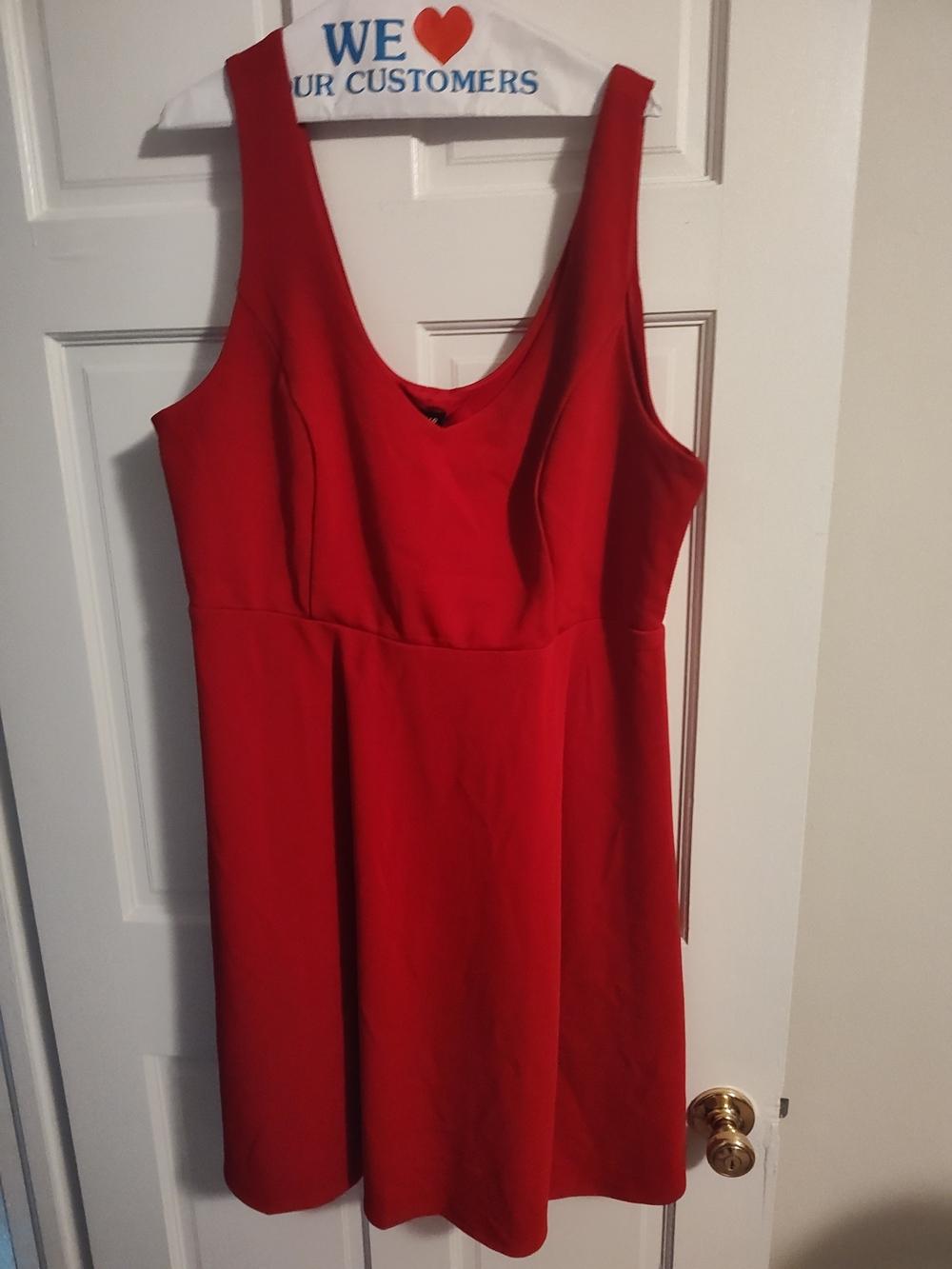 torrid Red Scoop Neck Fit-and-Flare Dress